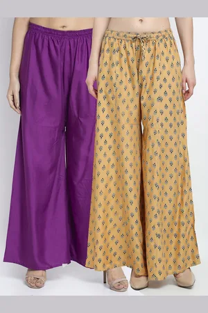 Jinfo Women Set Of 2 Printed Flared Fit Palazzo