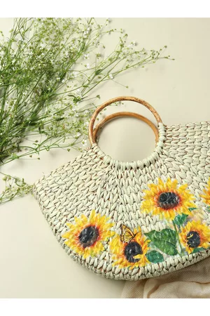 HABERE INDIA Beige Swagger Handheld Bag