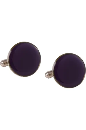 Tossido Men Purple & Gold-Toned Cufflink