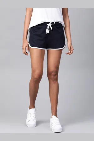 Mast & Harbour Women Navy Blue Solid Hot Pants