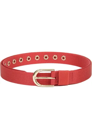 Calvadoss Girls Red Woven Design Canvas Belt