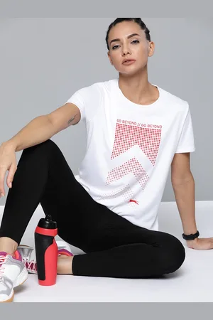 Slazenger Women White & Red Printed T-shirt