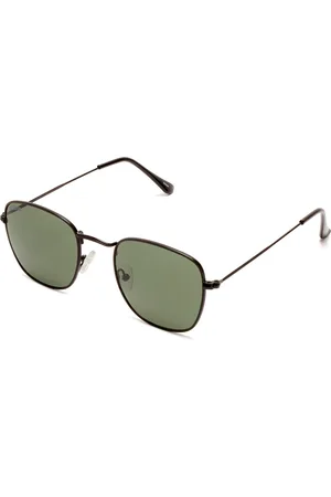 Roadies Unisex Green Lens & Black Square Sunglasses with UV Protected Lens RD-204-C4