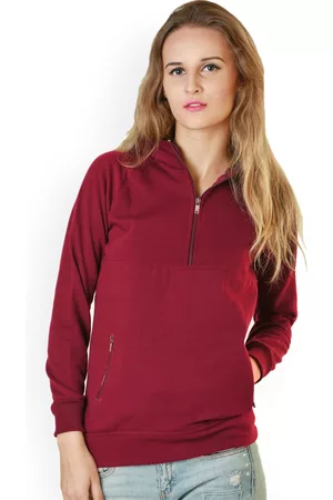 Belle Maroon Hooded Sweatshirt