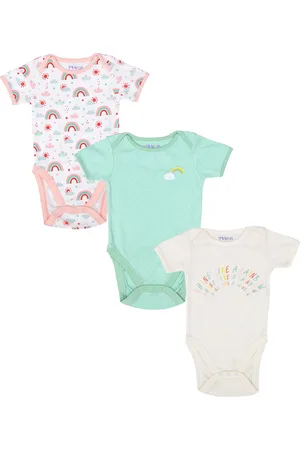 MiArcus Infant Kids Multicolored Pack of 3 Tiny Tog Knitted Romper
