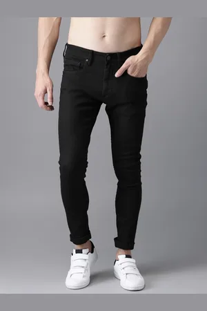 HERE&NOW Men Black Skinny Fit Mid-Rise Clean Look Stretchable Jeans