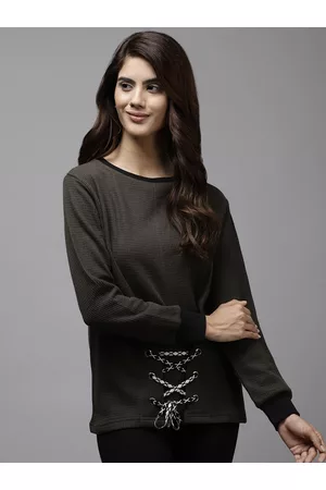 Cayman Women Olive Green Sweatshirt