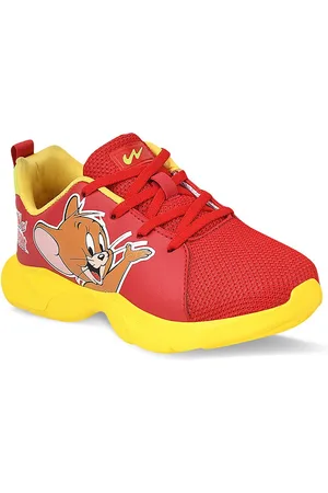 Campus Kids Red Mesh Tom & Jerry Running Marking Shoes
