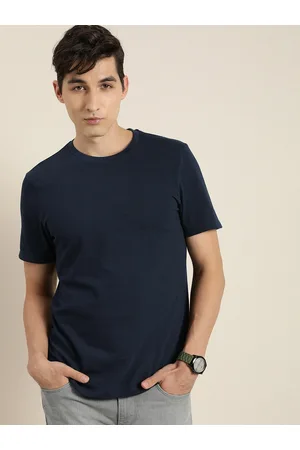 Invictus Men Navy Blue Solid T-shirt