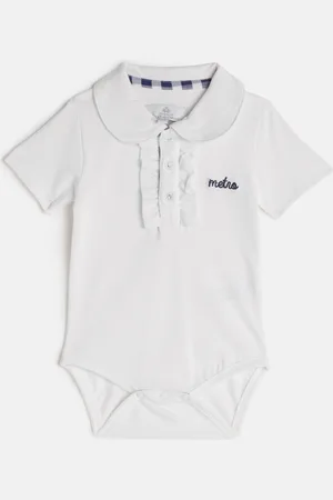 METRO KIDS COMPANY Girls White Organic Cotton Rompers