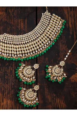 Zaveri Pearls Gold-Toned & Kundan Studed Jewellery Set