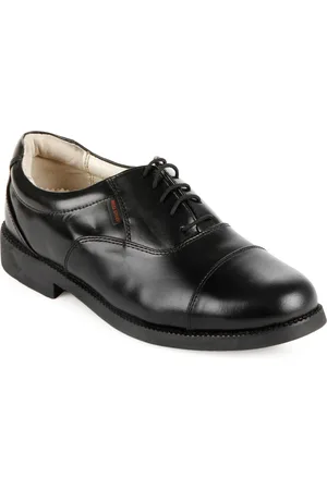 Red Chief Men Black Leather Shoes