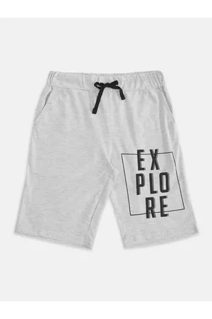 Pantaloons Boys Grey Melange Pure Cotton Shorts