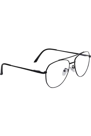 Peter Jones Eyewear Unisex Black Full Rim Aviator Blue Light Blocking Computer Glasses