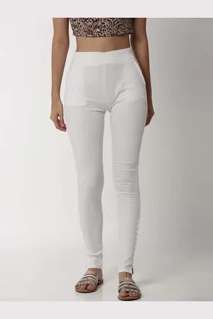 Soch Women White Pure Cotton Regular Trousers