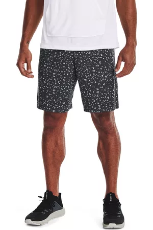 Under Armour Men Charcoal Grey Printed Tech Training or Gym Sports Shorts