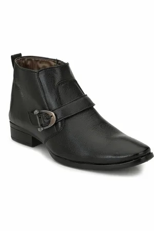 Eego Italy Men Black Solid Mid-Top Flat Boots