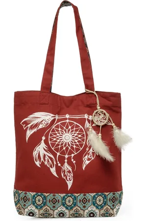 The House of Tara Red Printed Tote Bag