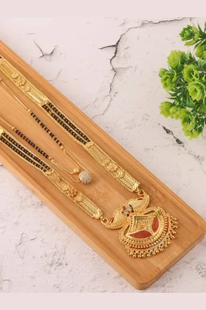 Brandsoon Women Gold Plated Beaded Mangalsutra