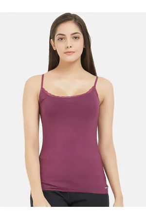 Fruit Of The Loom Women Vests - Women Violet Solid Camisole FCAS04-A1S4