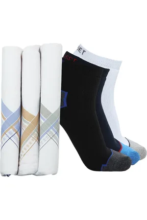 CRUSSET Men Set of 6 Assorted Handkerchiefs & Socks