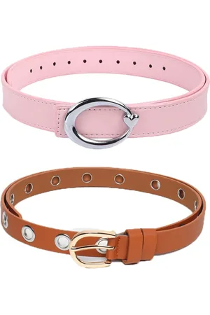 Kastner Women Set of 2 Brown & Pink Belt