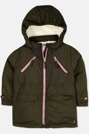 Cherry Crumble Girls Green Insulator Parka Jacket