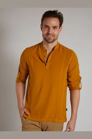 Identiti Men Yellow Slim Fit Casual Shirt