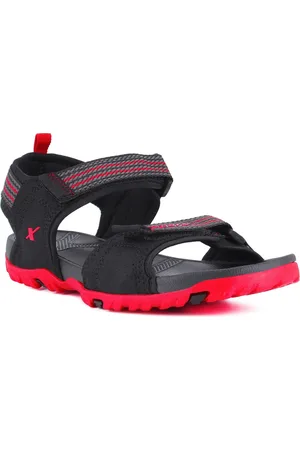 Sparx Men Black & Red Solid Floater Sandals