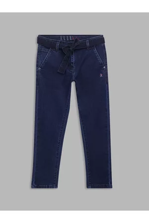 Elle Girls Blue Wide Leg Stretchable Jeans