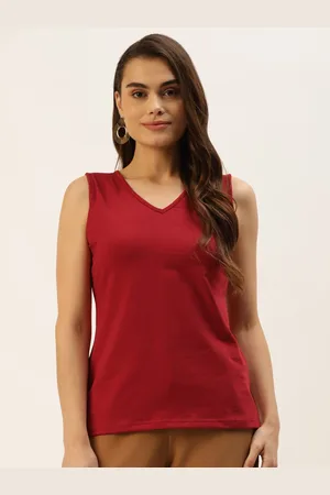 BRINN Maroon Solid Top