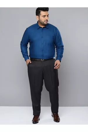 DENNISON Men Blue Smart Slim Fit Opaque Formal Shirt