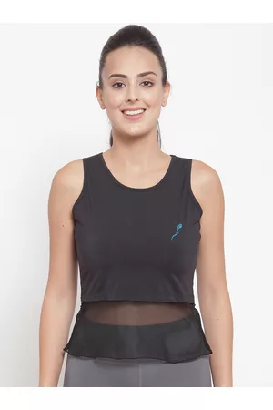 Boston Club Women Black Solid Round Neck T-shirt