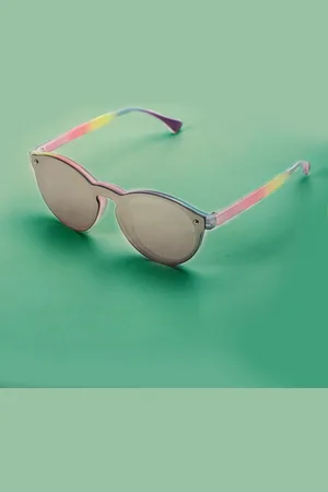 Carlton London Girls Yellow Lens & Pink Round Sunglasses CLSG046