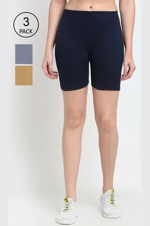 GRACIT Women Pack of 3 Cotton Cycling Sports Shorts