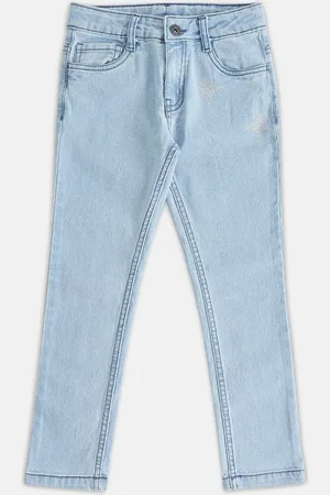 Pantaloons Girls Blue Regular Fit Heavy Fade Jeans