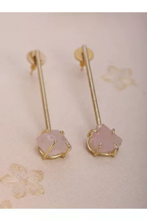 Berserk Gold-Toned Gold Plated Contemporary Drop Earrings
