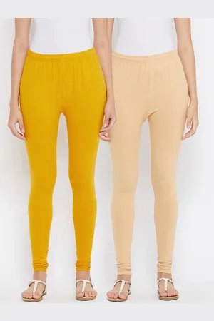 Tulsattva Women Pack Of 2 Solid Churidar-Length Leggings