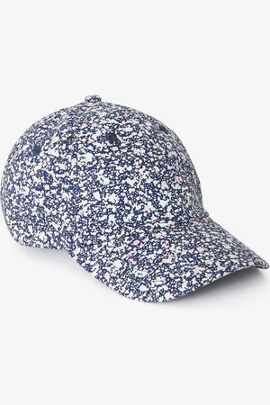 DECATHLON Girls Navy Blue & Off-White Printed Baseball Cap