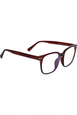 Peter Jones Eyewear Unisex Brown Full Rim Square Blue Light Blocking Glasses