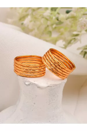 Silvermerc Designs Women Golden Set of 2 Spiral Toe Ring