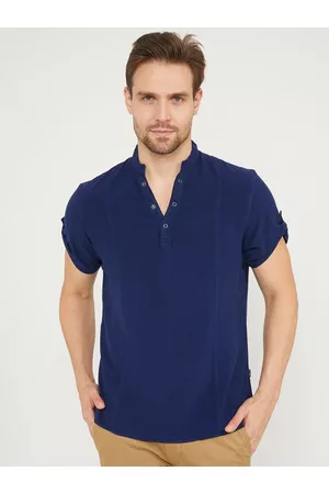 Identiti Men Blue Slim Fit Casual Shirt