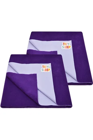 TIDY SLEEP Kids Set Of 2 Violet Water Proof Mattress Protector