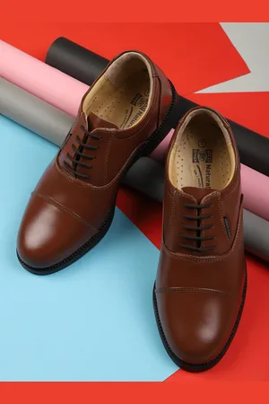 Red Chief Men Tan Brown Leather Formal Oxfords