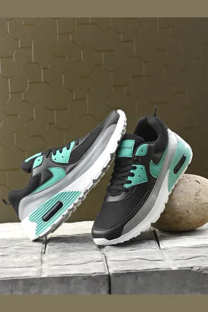 John Karsun Men Black Mesh Running Shoes