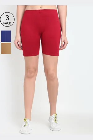 GRACIT Women Pack of 3 Cotton Cycling Sports Shorts