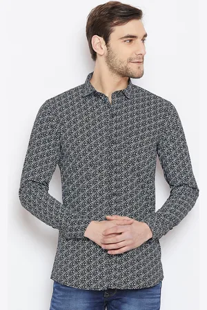 Duke Men Blue Regular Fit Printed Casual Shirt