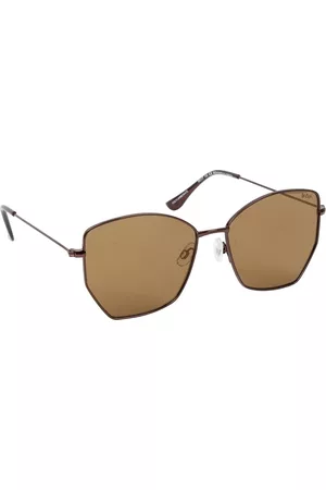Lee Cooper Women Sunglasses - Women Brown Lens & Brown Butterfly Sunglasses with UV Protected Lens
