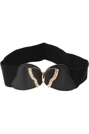 STYLE SHOES Women Black Embellished Belt