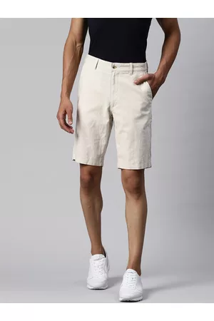 Marks & Spencer Men Off White Linen Shorts